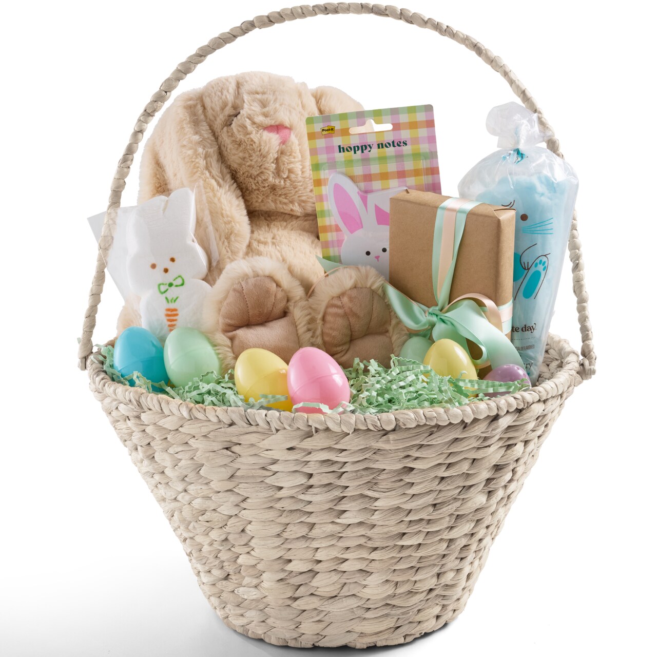Best Choice Products Easter Basket, Large Woven Easter Basket for Kids w/ Collapsible Handle, Tapered Shape